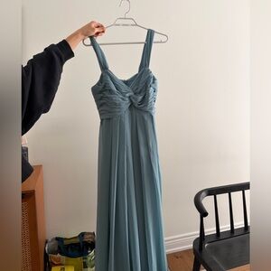 Azazie Teal Maxi Dress